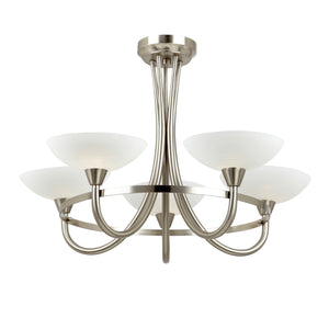 Lacey 5 Ceiling Lamp Satin Chrome