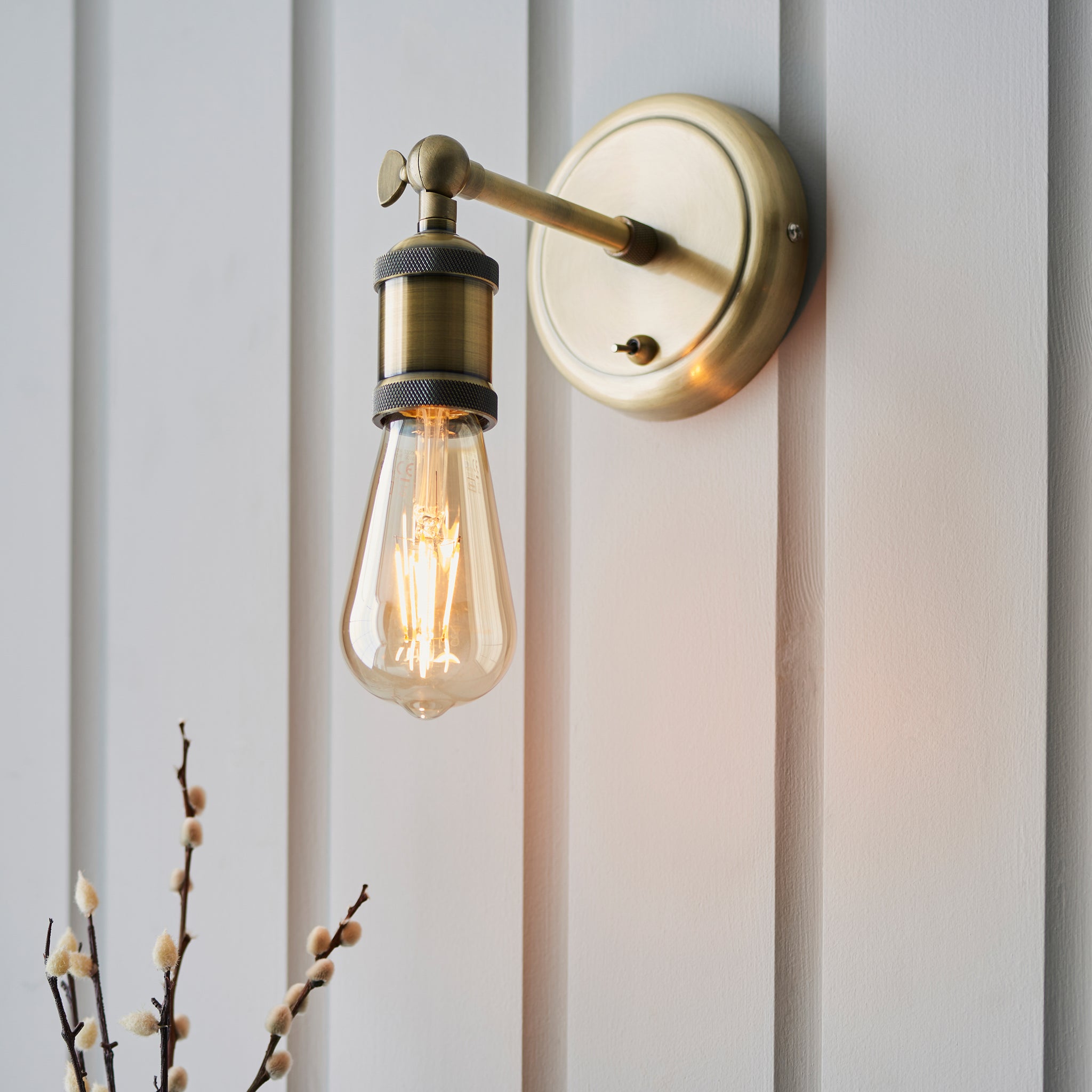 Hale Wall Light Antique Brass