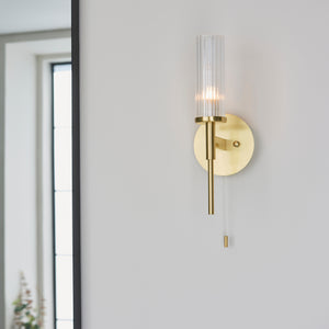 Talus 1 Light Bathroom Wall Light Brass