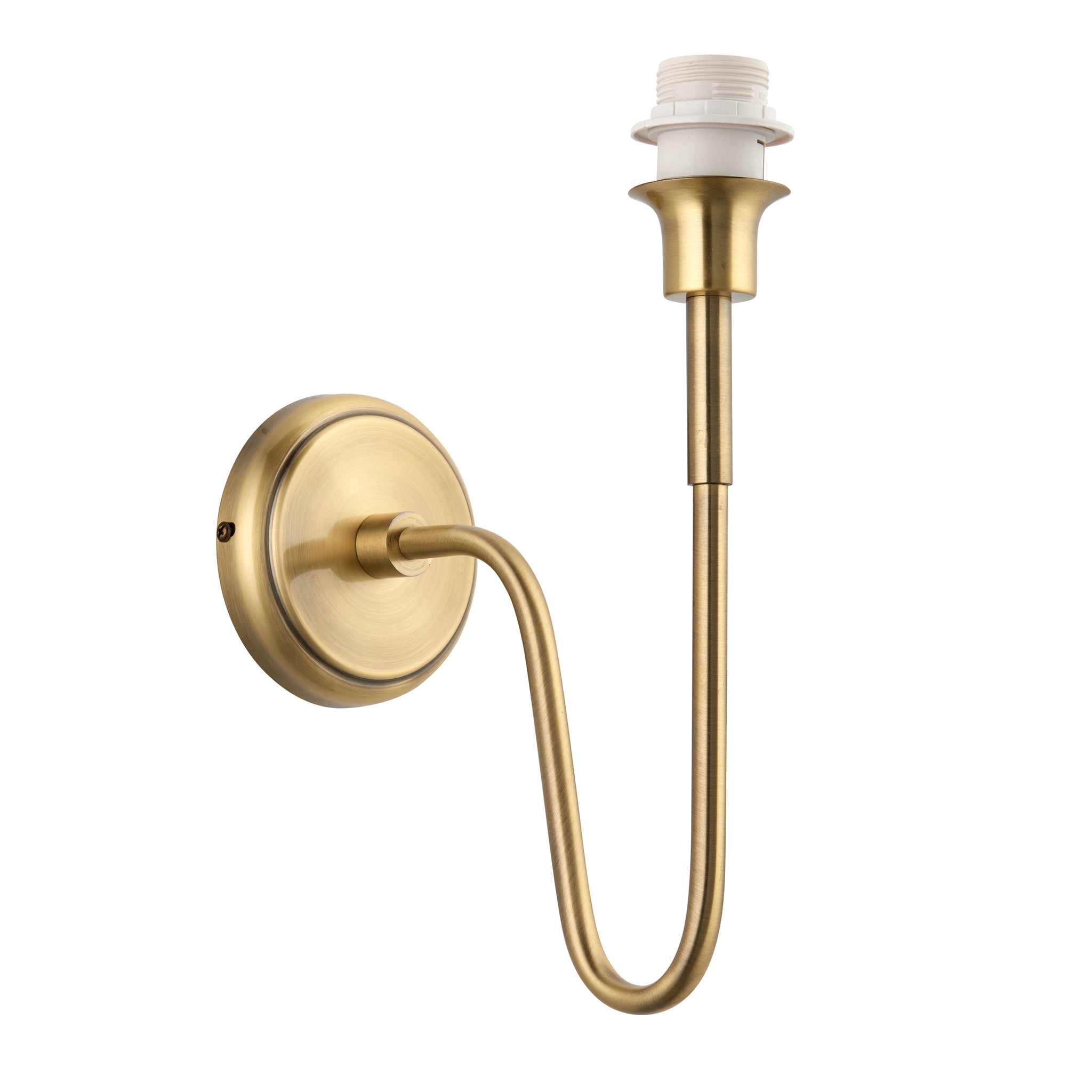 Roue 1 Light Wall Light Antique Brass Body Only