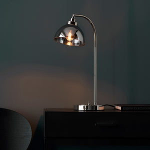 Kasper Curved Table Lamp Nickel