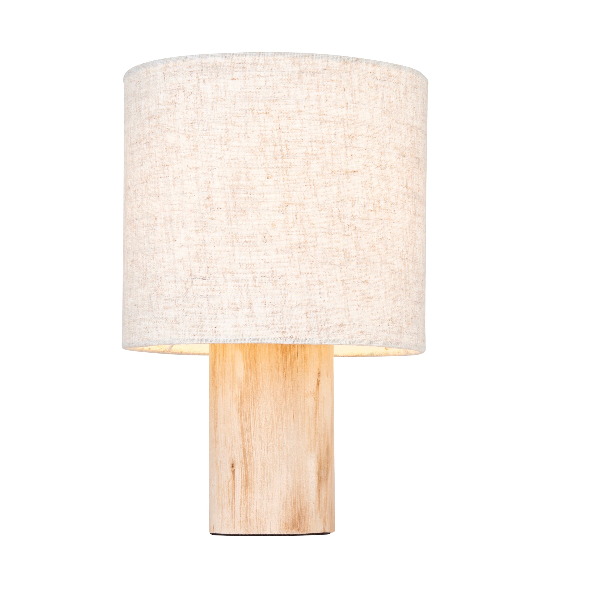 Duran Table Lamp Wood Linen Shade