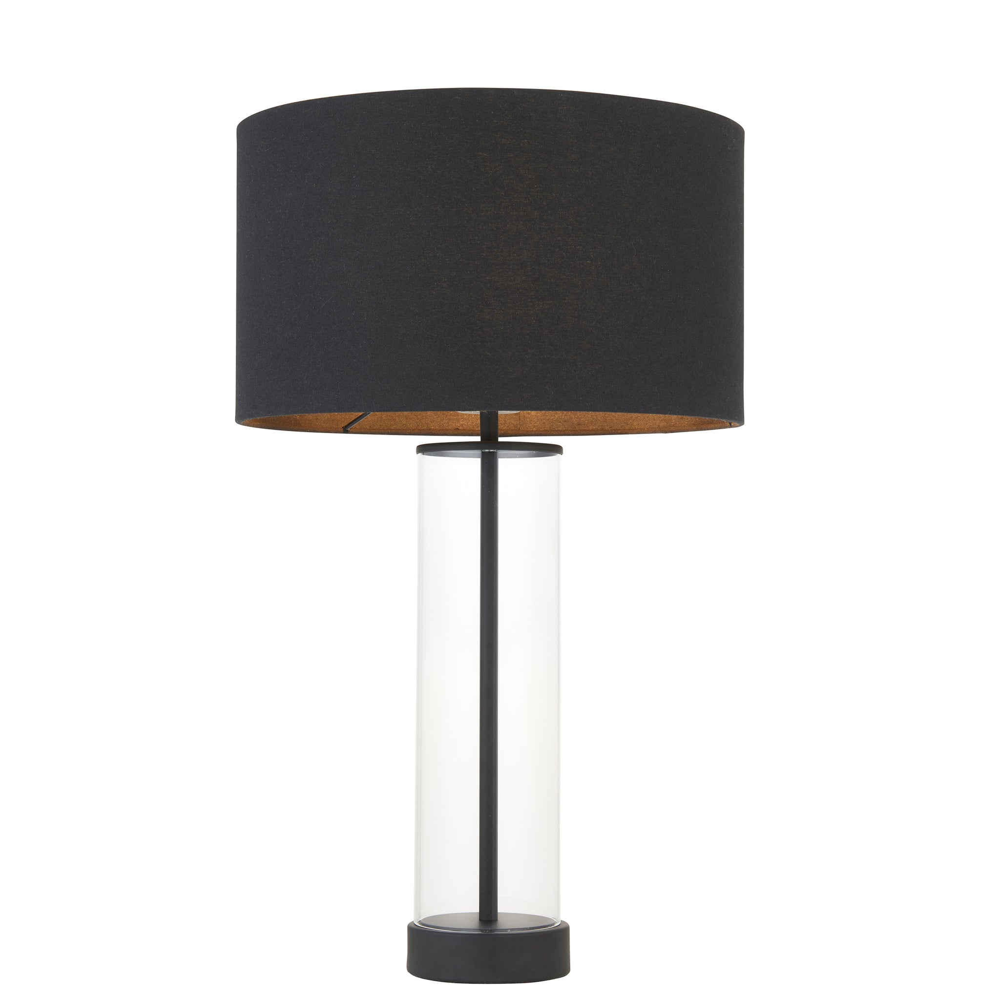 Messina Table Lamp Black Glass