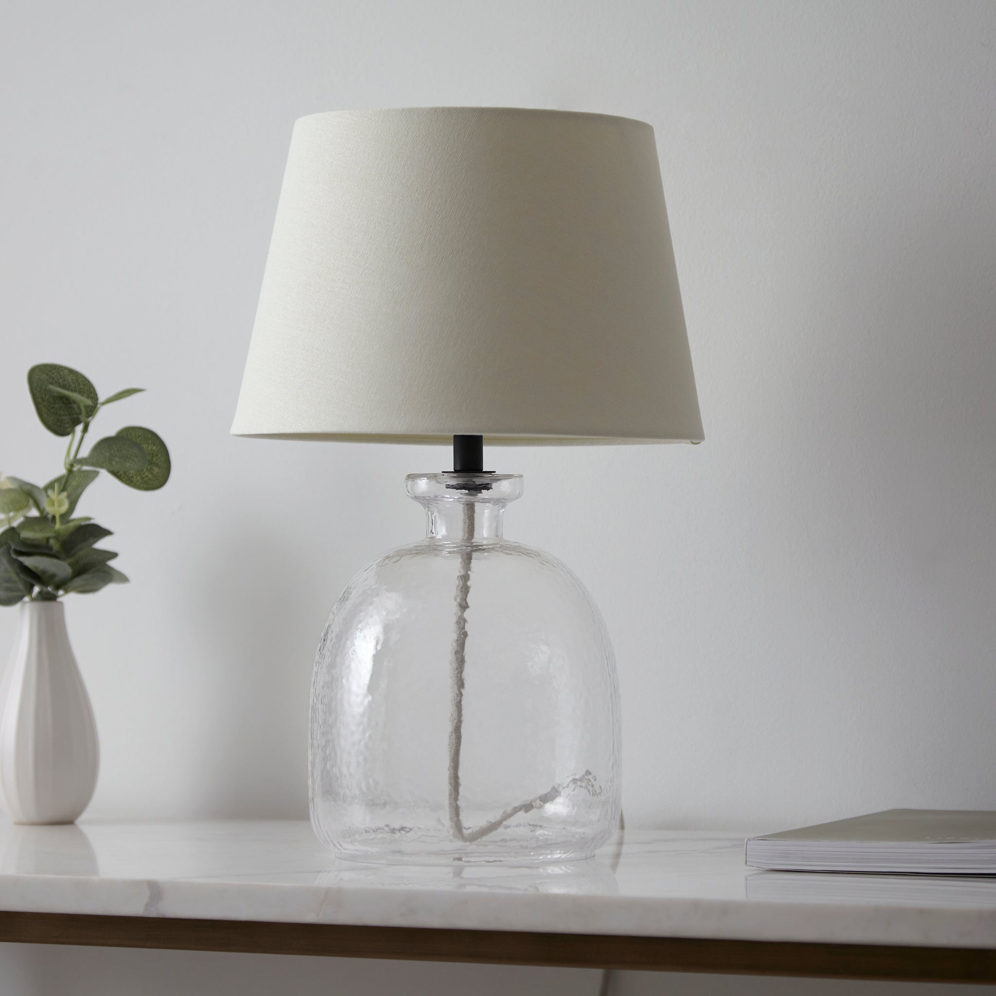 Lyre Table Lamp Clear / Ivory