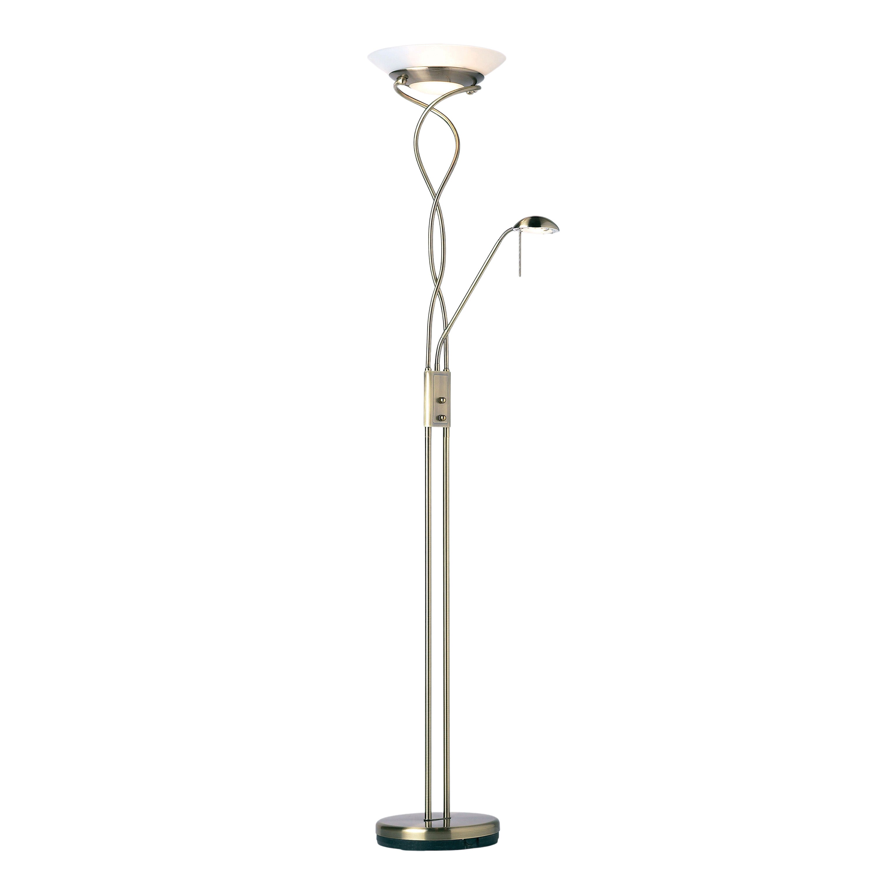 Monacle Floor Lamp Antique Brass