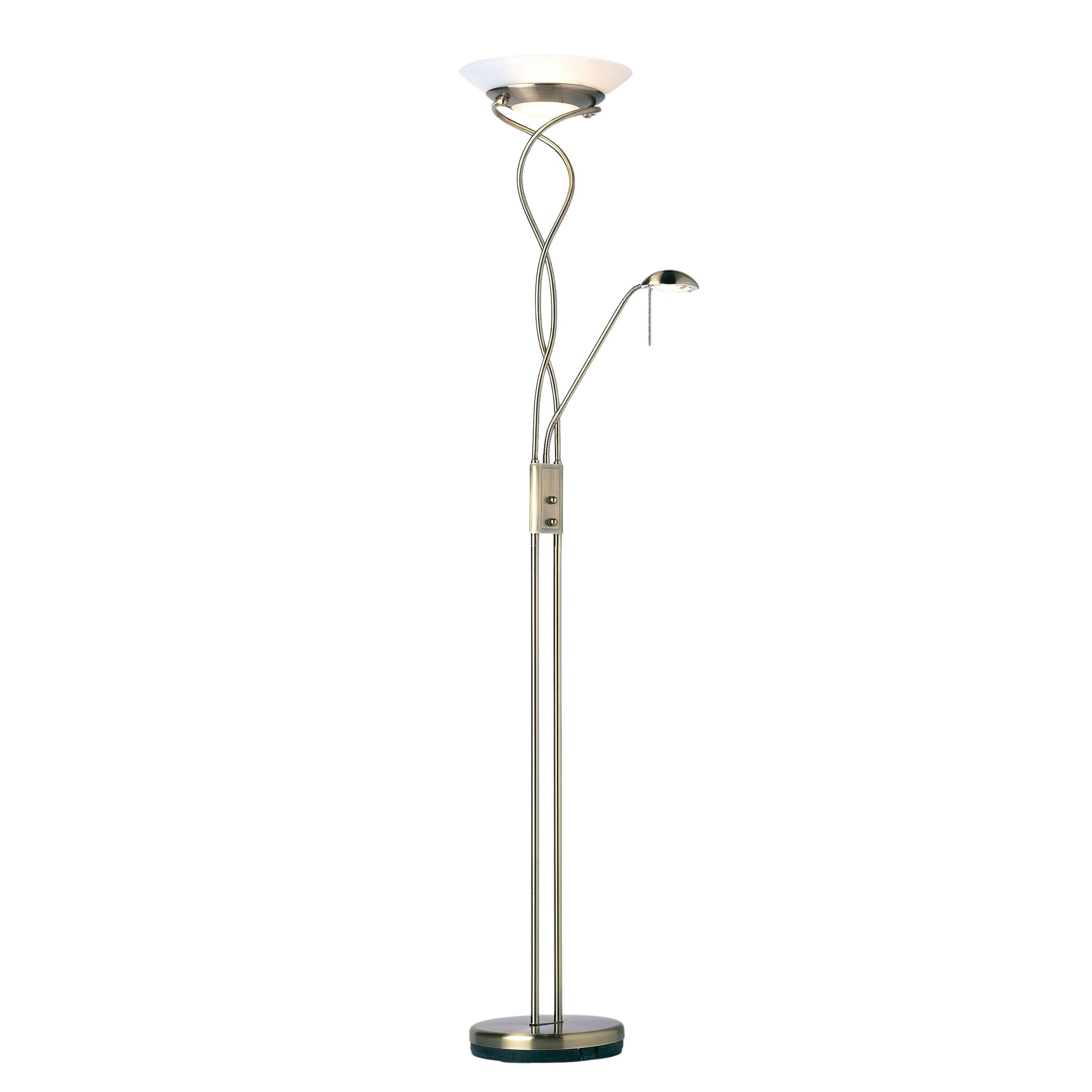 Monacle Floor Lamp Antique Brass