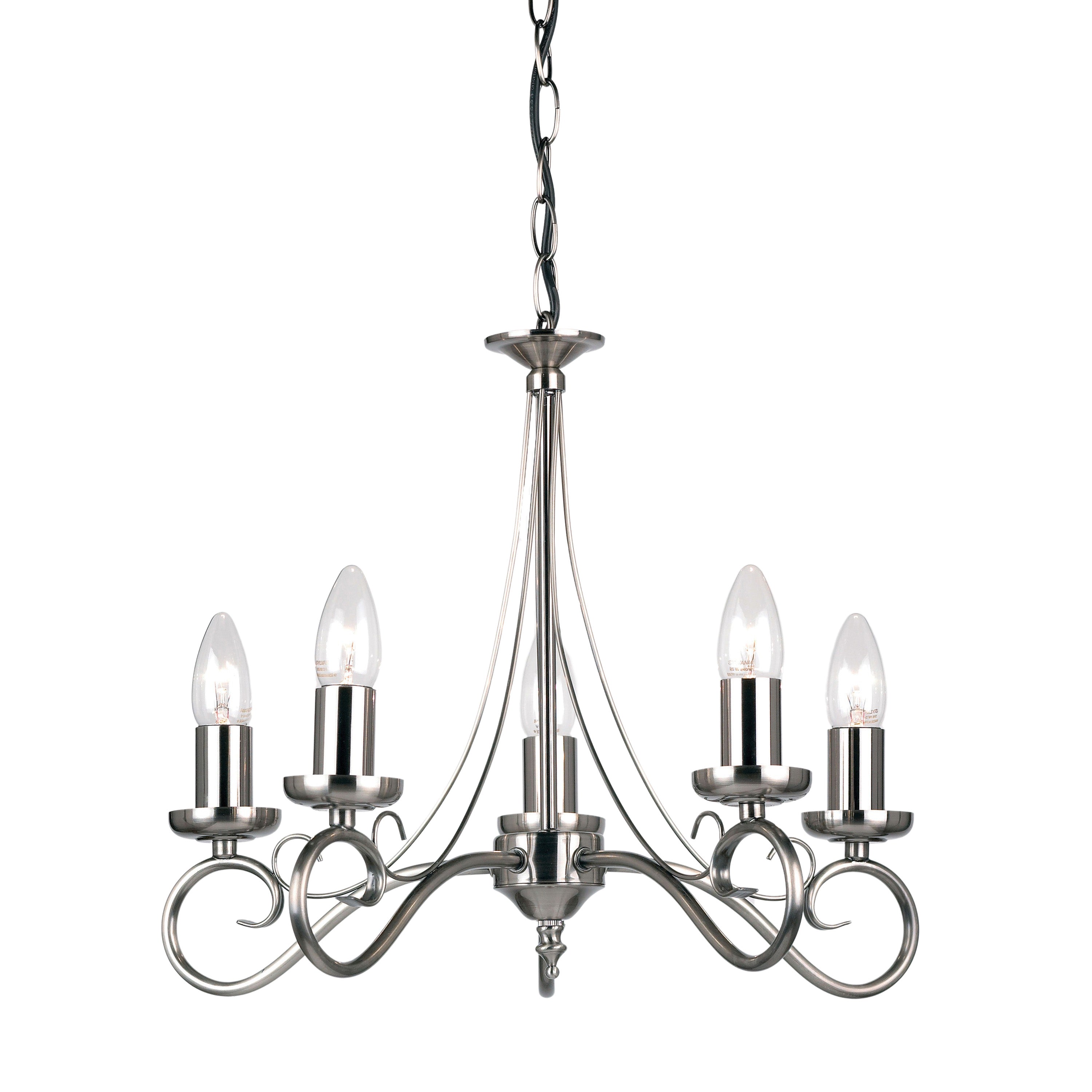 Burford 5 Pendant Light Antique Silver