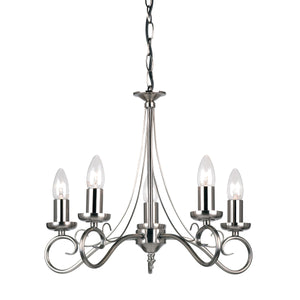 Burford 5 Pendant Light Antique Silver
