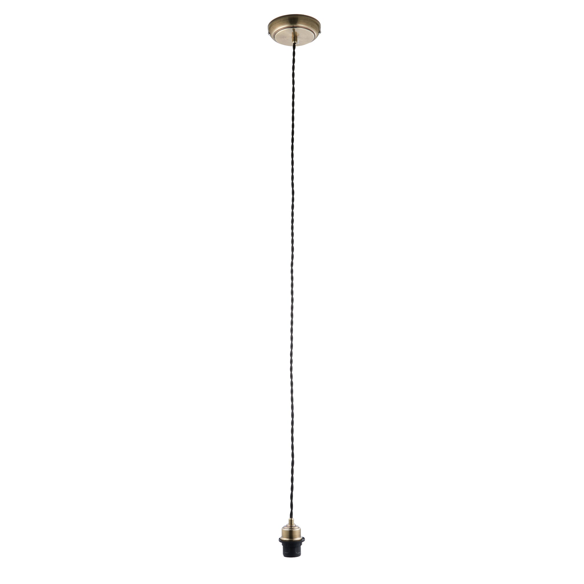 Cable Flex Pendant Light Antique Brass