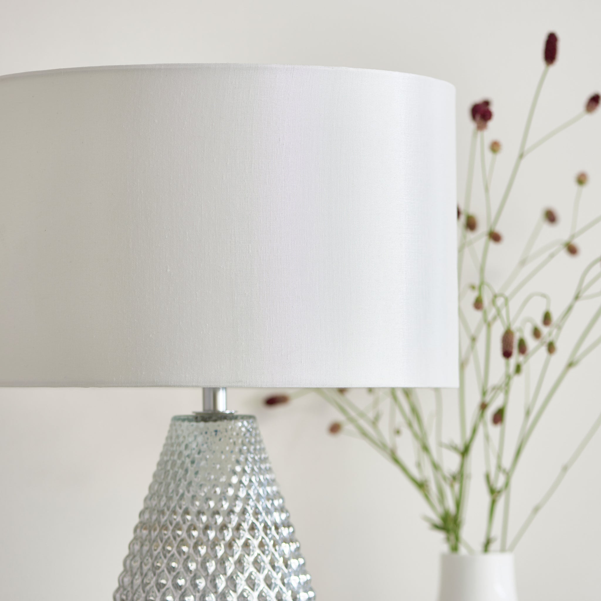 Livvie Table Lamp Silver Mercury