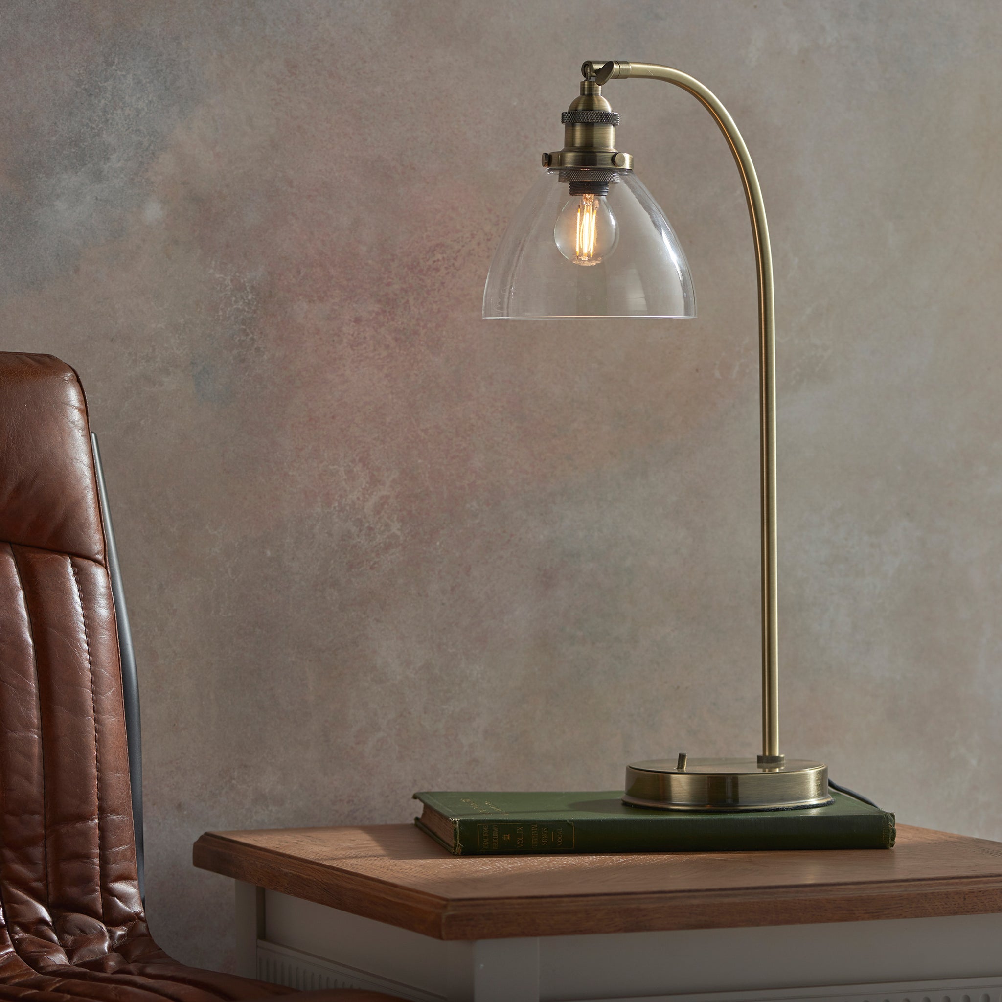 Hanson Table Lamp Antique Brass