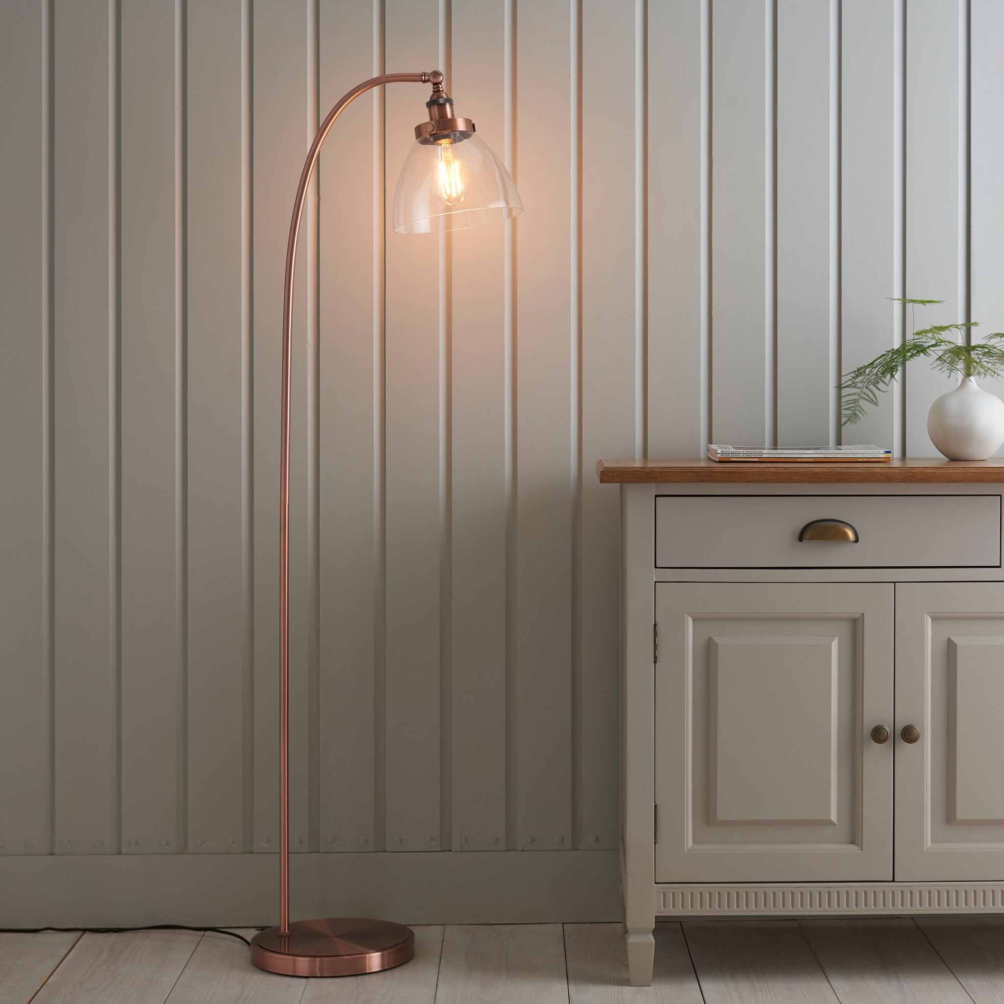 Hanson Floor Lamp Aged Copper
