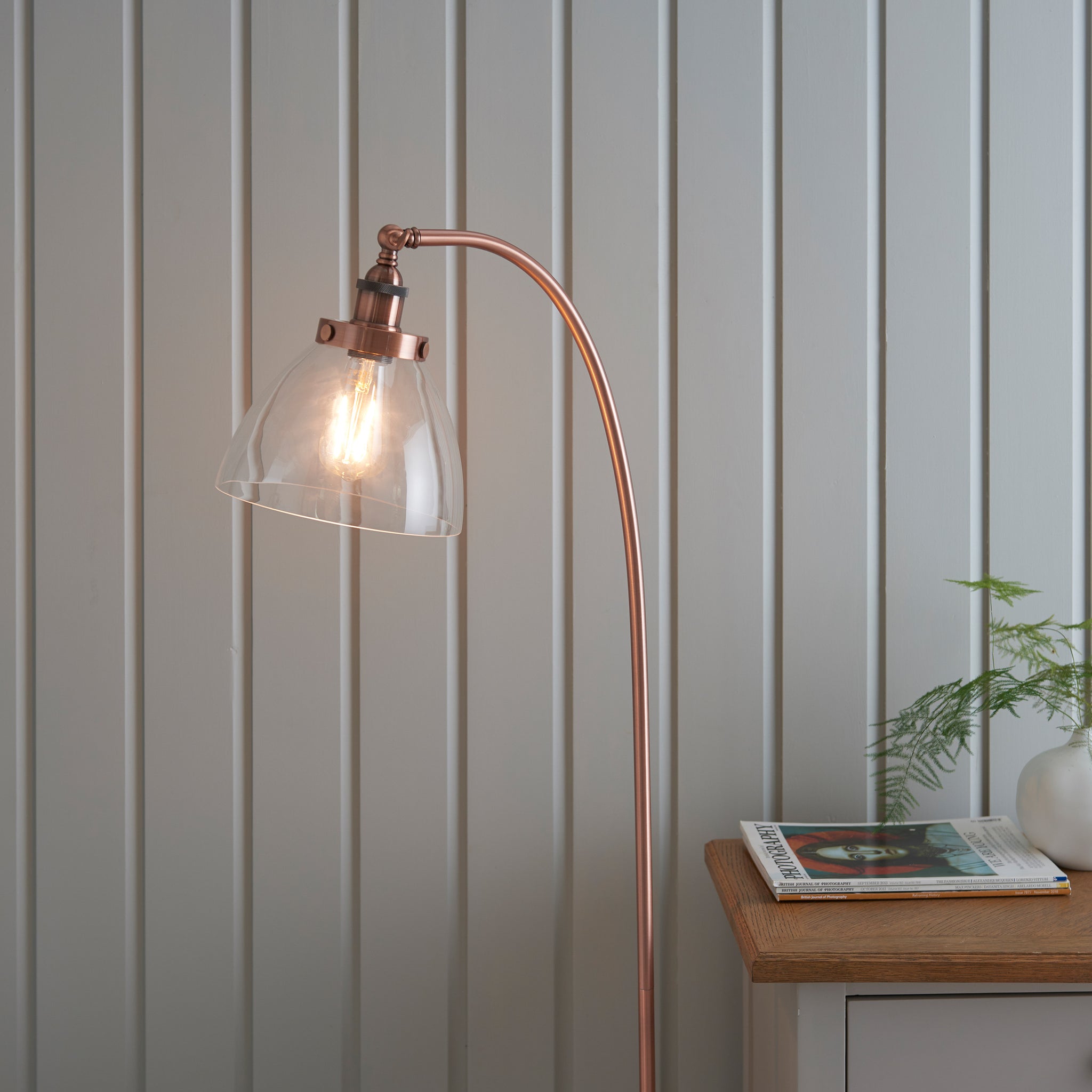 Hanson Floor Lamp Aged Copper