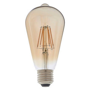E27 LED Filament Pear Amber Glass D