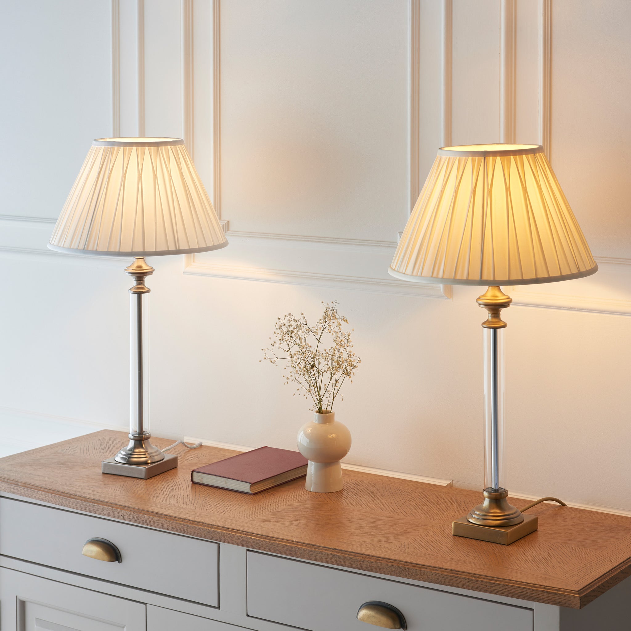 Ava Table Light Antique Brass Base Only