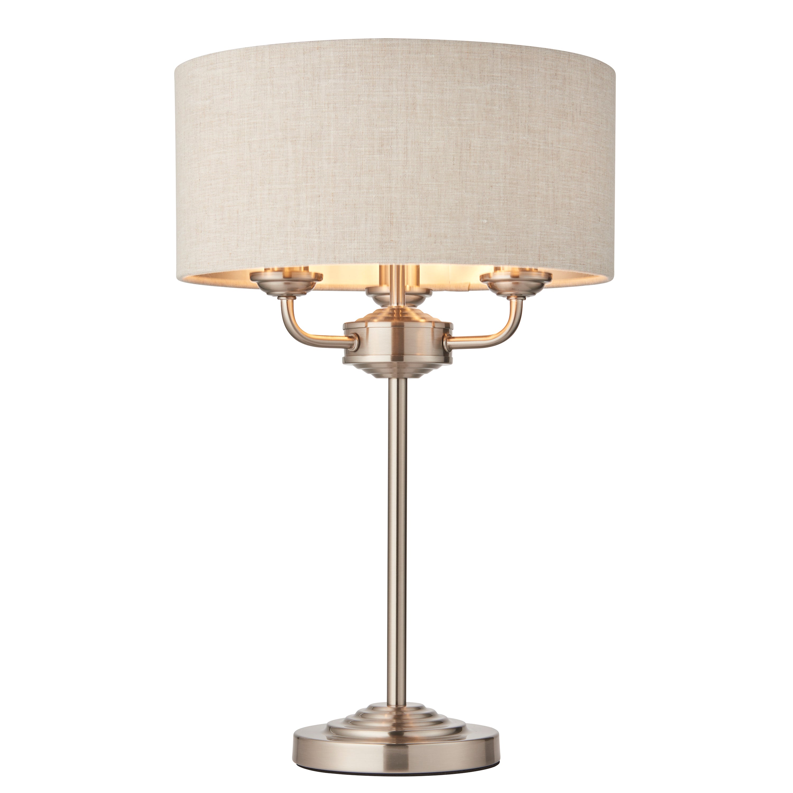 Moncler Table Light Chrome & Natural Linen