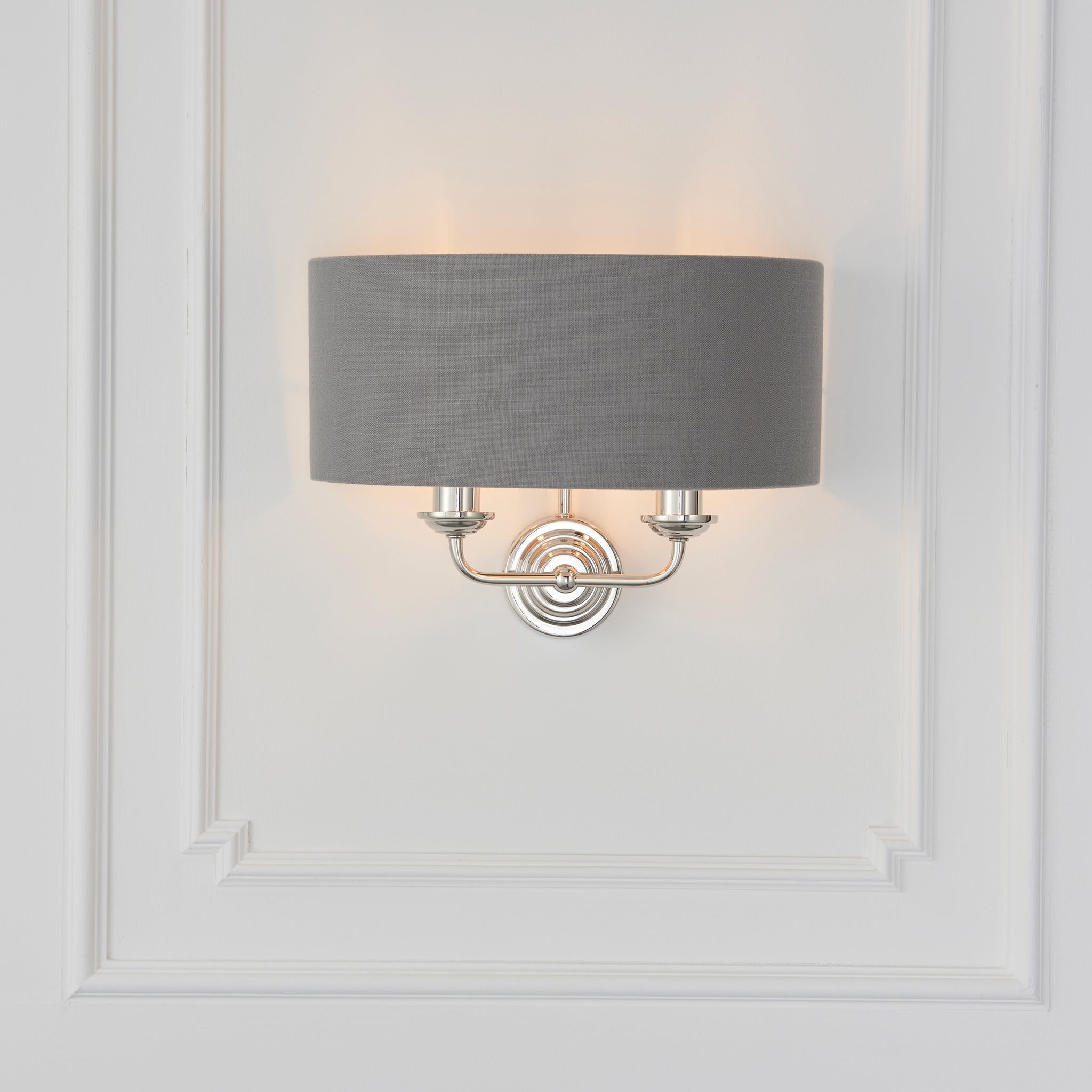 Moncler 2 Wall Light Nickel Charcoal