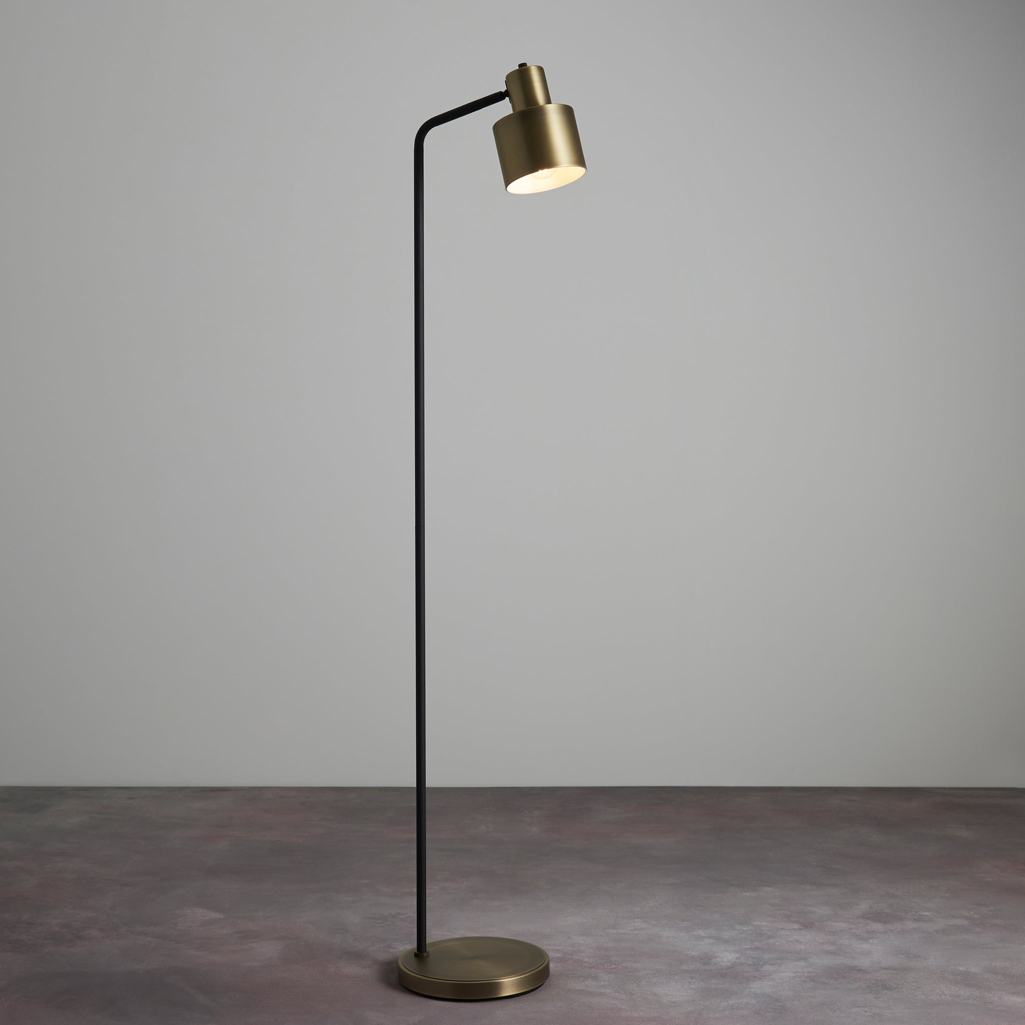 Mayweather Floor Lamp Brass / Black