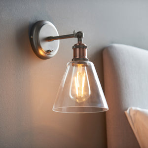 Hale Wall Light with Clear Shade