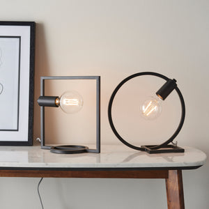 Circle Rectangle Table Lamp