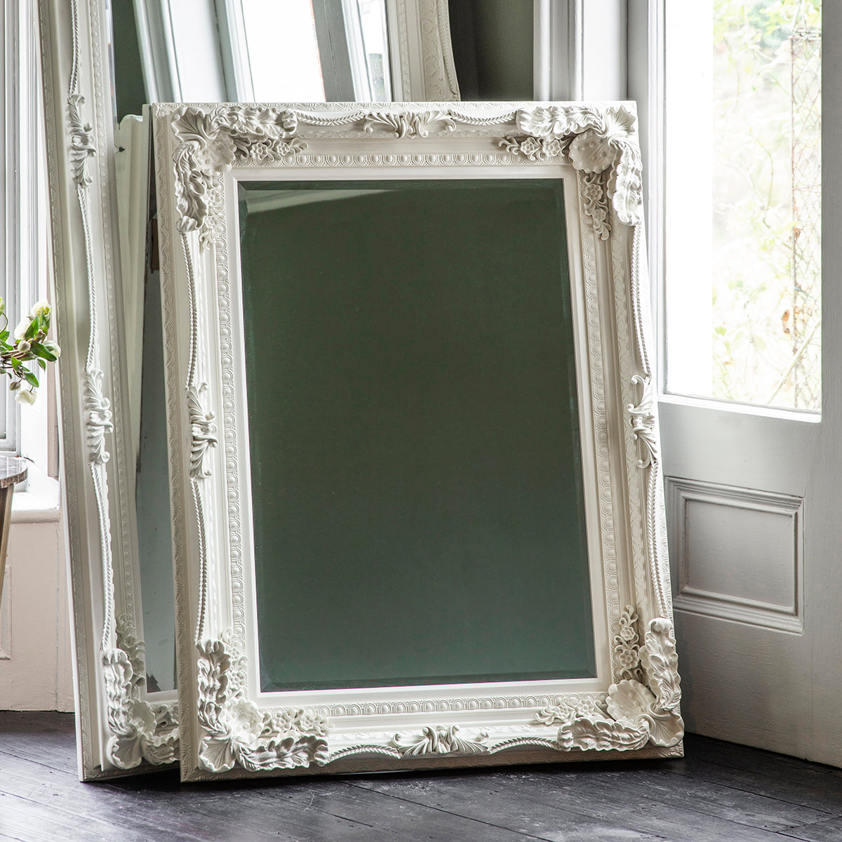 Carved Lewis Mirror Cream