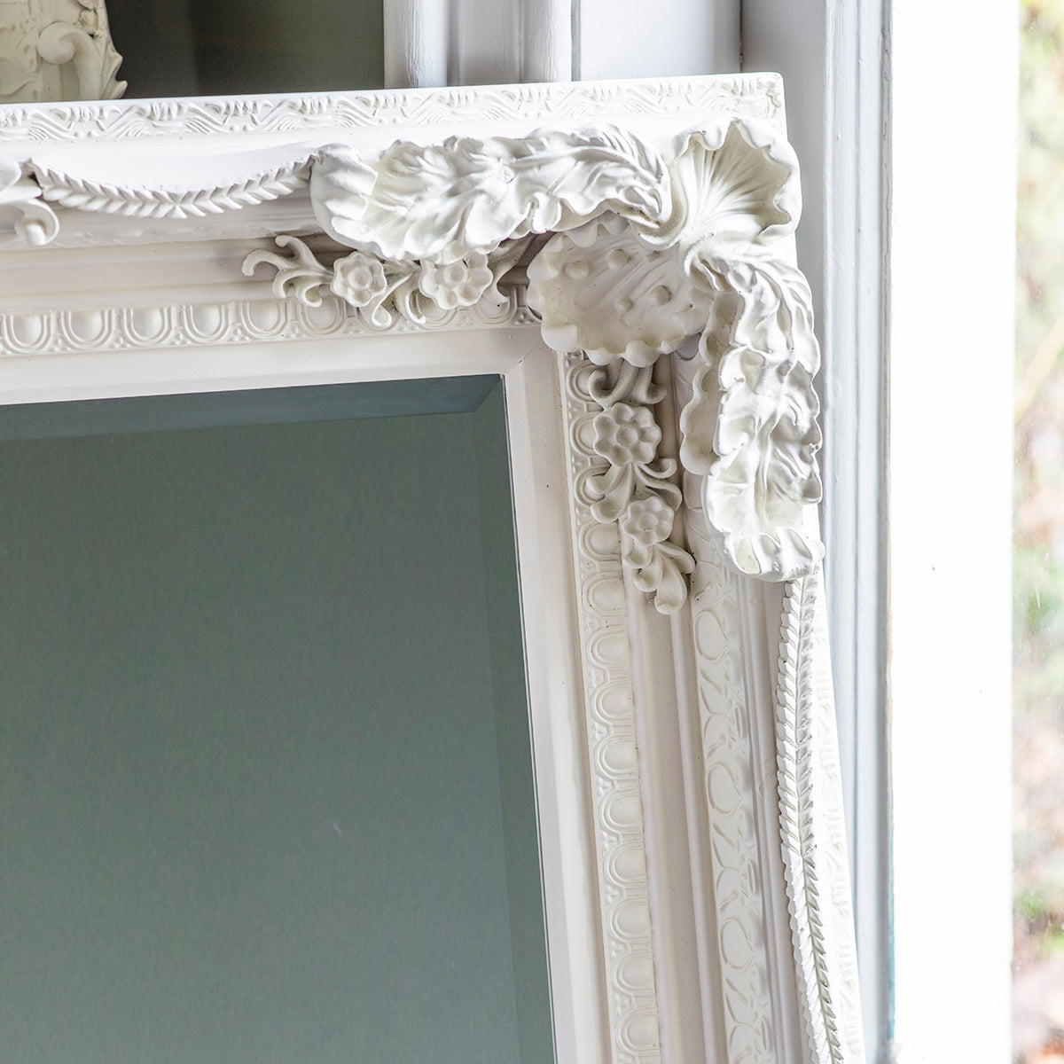 Carved Lewis Mirror Cream