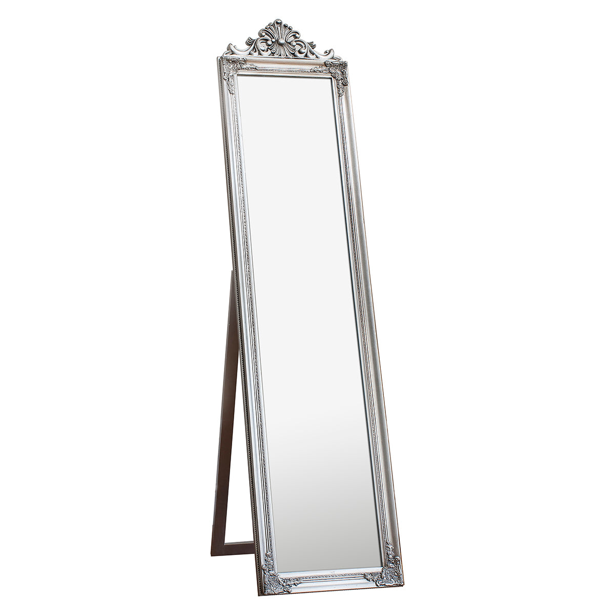Lambton Wood Cheval Mirror Silver