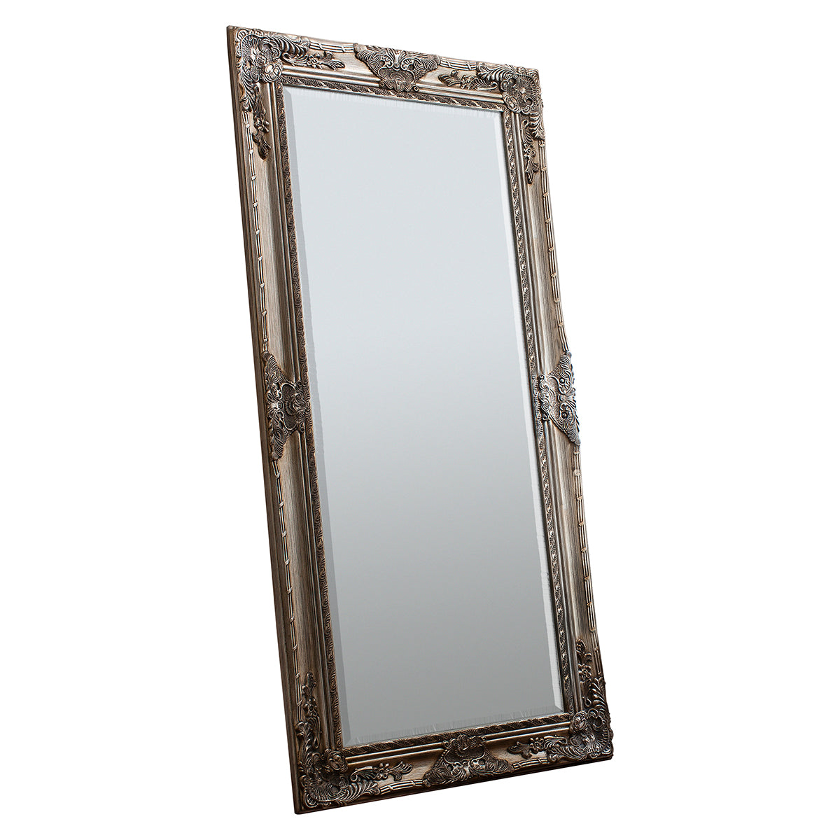 Hampstead Leaner Mirror Antique Silver
