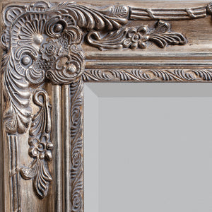 Hampstead Leaner Mirror Antique Silver