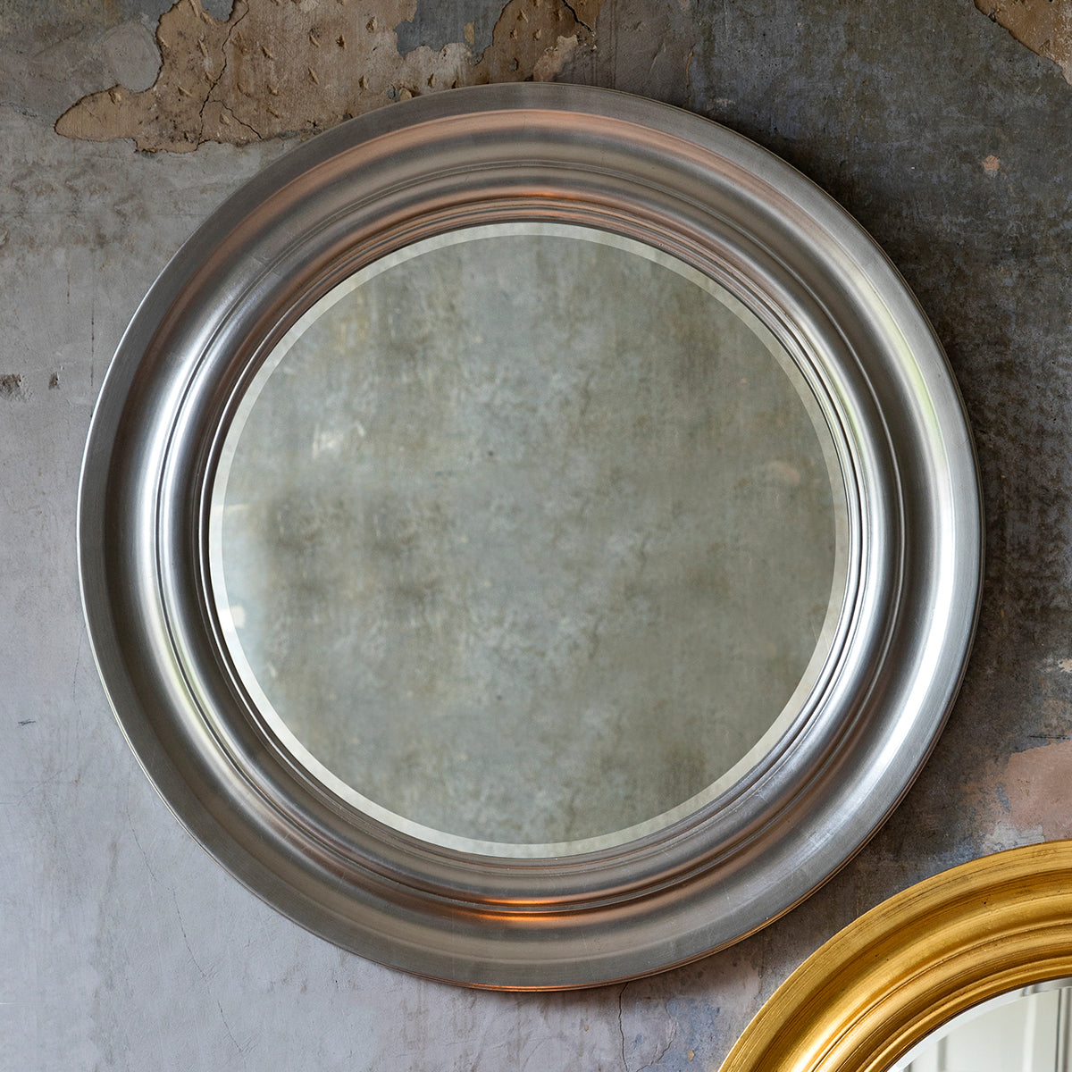 Trevose Silver Circular Mirror