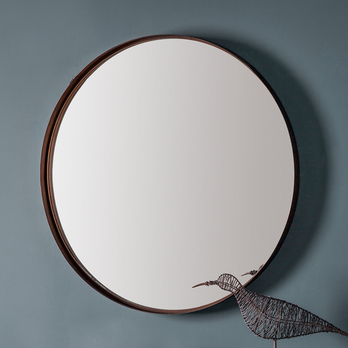 Greystoke Round Mirror Black