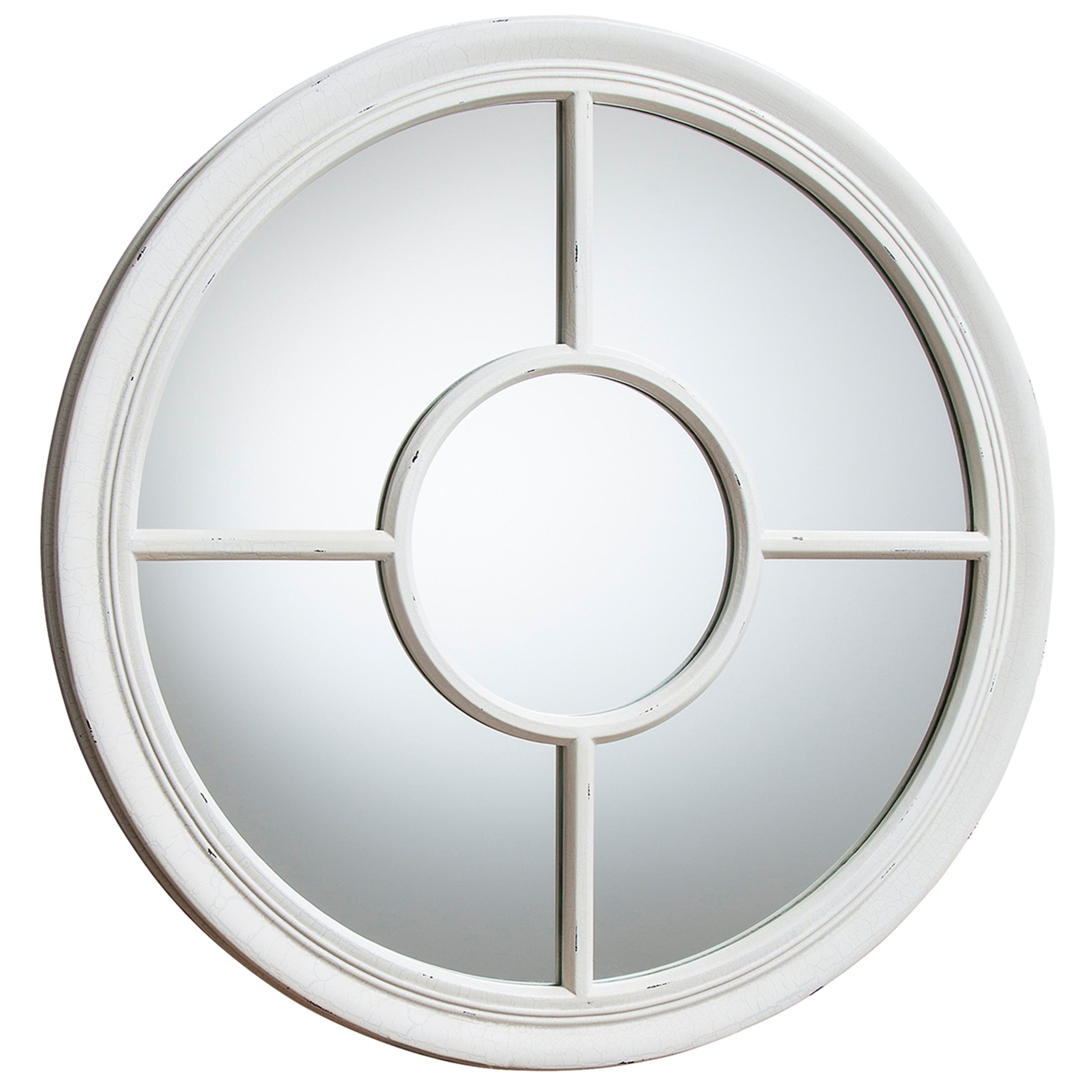 Sommer Round Mirror White