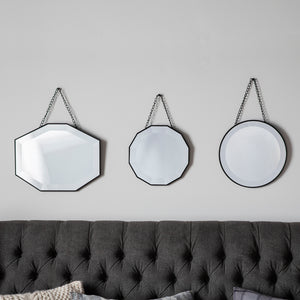 Staines Scatter Mirrors Chain Detail Set of 3