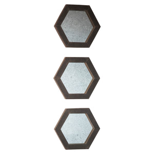 Garth Set of 3 Hexagonal Mirrors