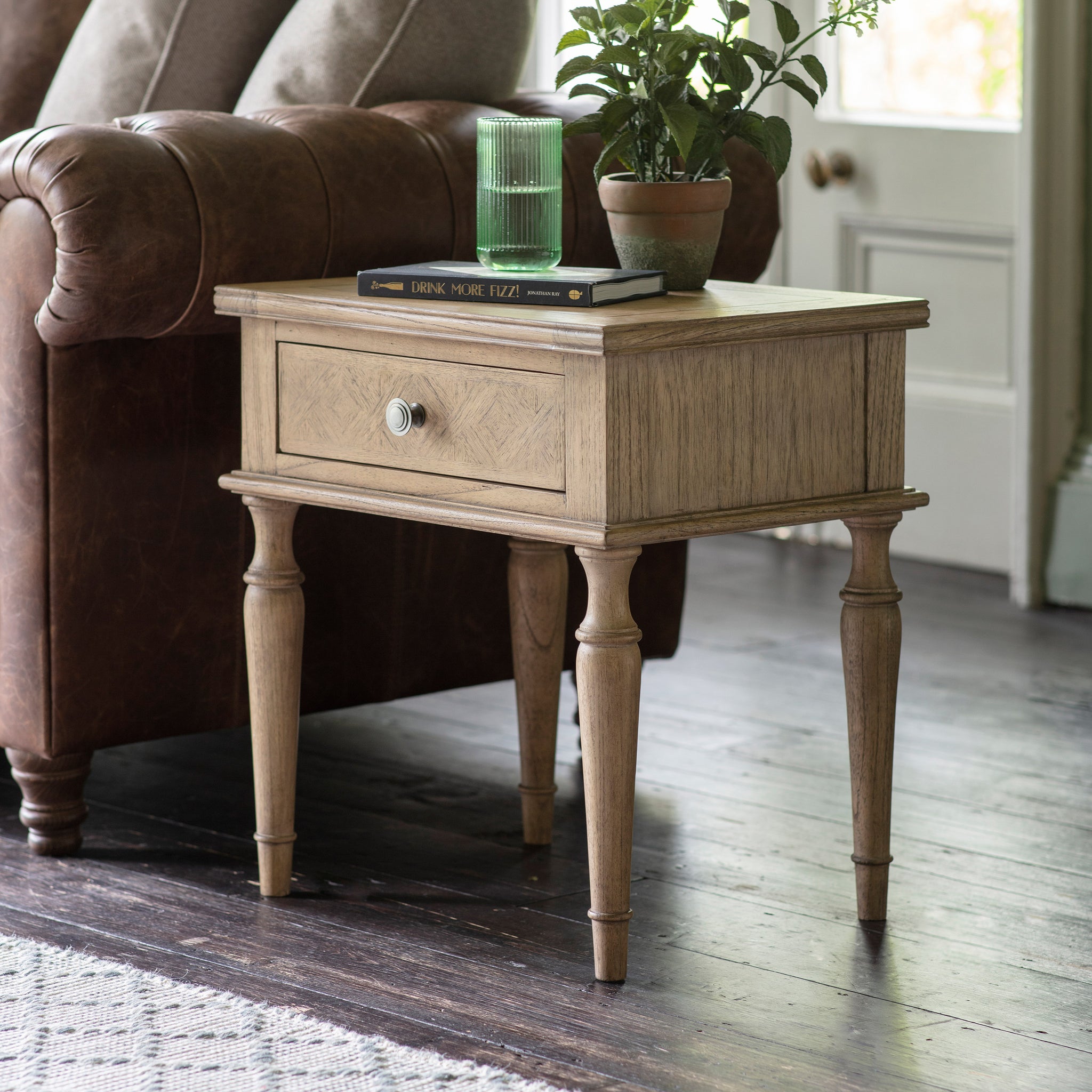 Muscat 1 Drawer Side Table