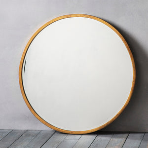 Higgs Round Mirror Antique Gold 80 X 80 Cm