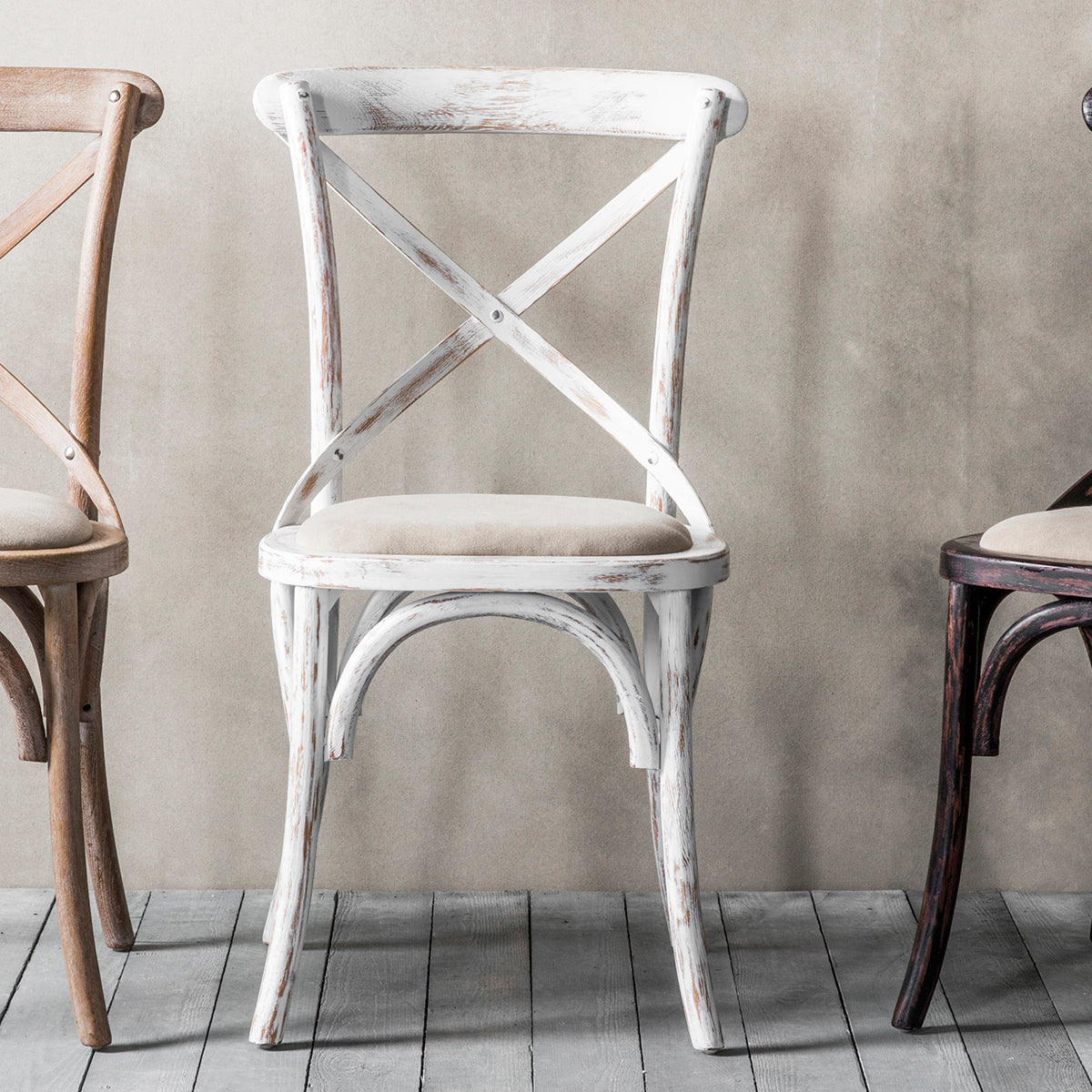 Caffe Chair White Set of 2