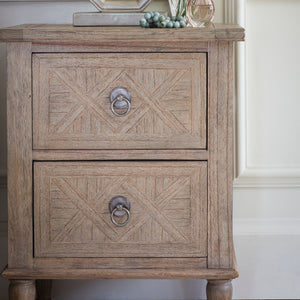 Muscat 2 Drawer Bedside Table