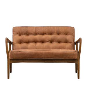 Camden 2 Seater Sofa Vintage Brown Leather