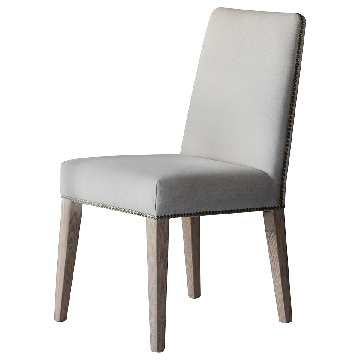 Hex Dining Chair Cement Linen Set of 2