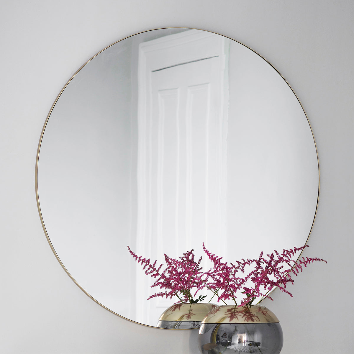 Hoyle Round Mirror Champagne