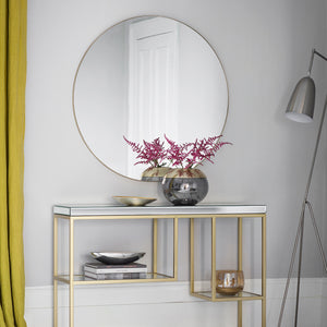 Hoyle Round Mirror Champagne
