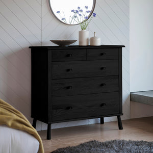 Coombe 5 Drawer Chest Black