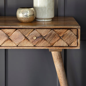 Tuscan Console Table Burnt Wax