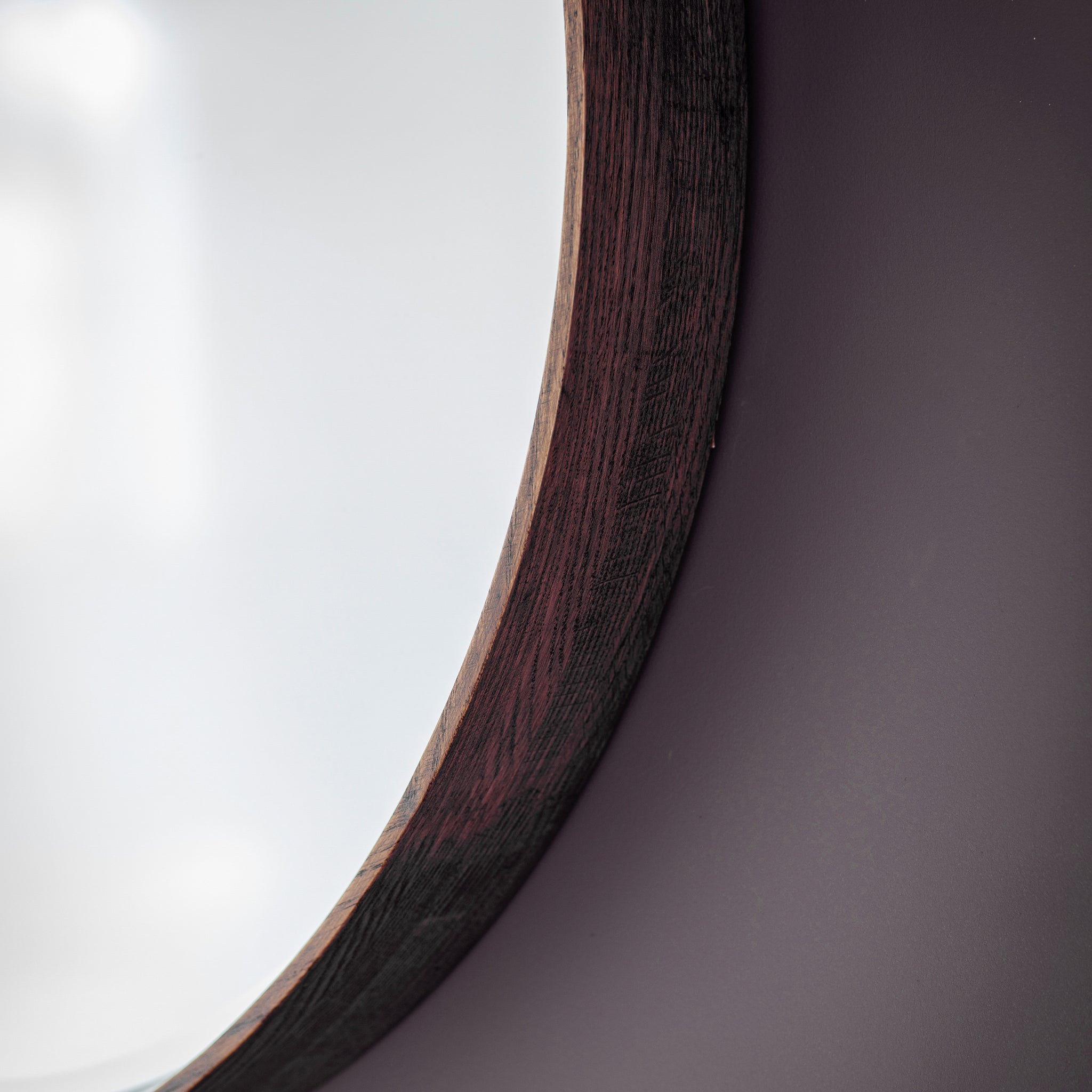 Keats Round Mirror Walnut 73 cm