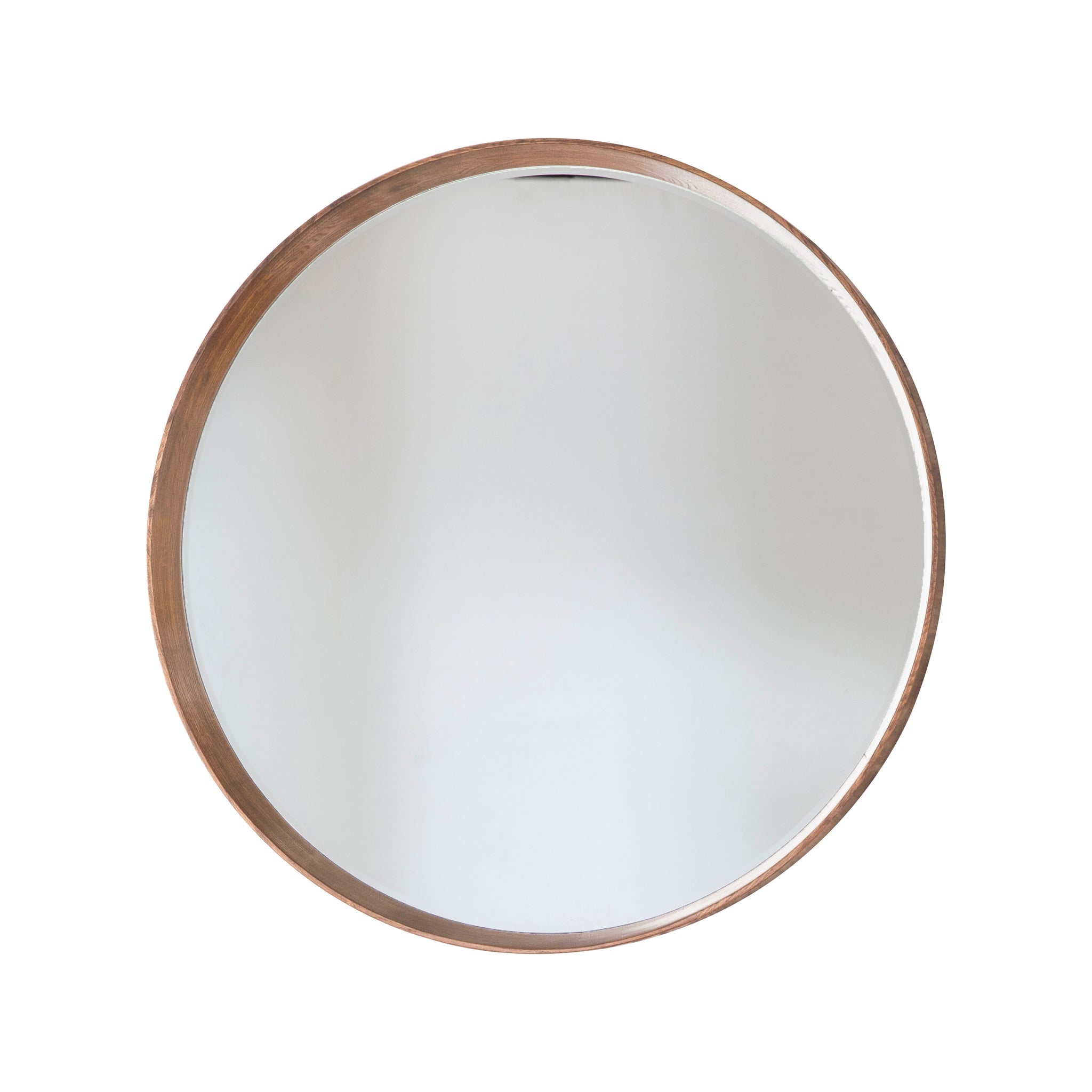 Keats Round Mirror Oak 73 Cm