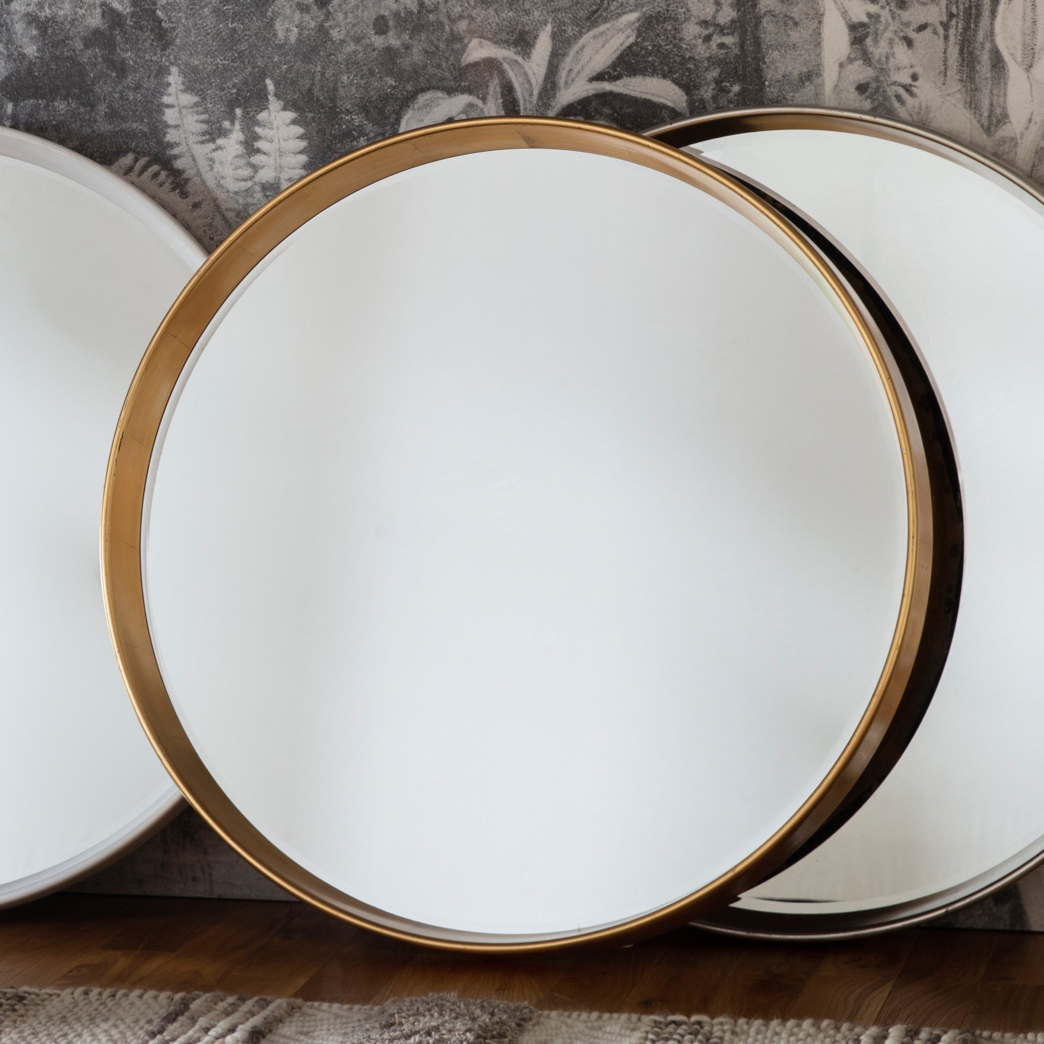Harry Round Mirror Gold