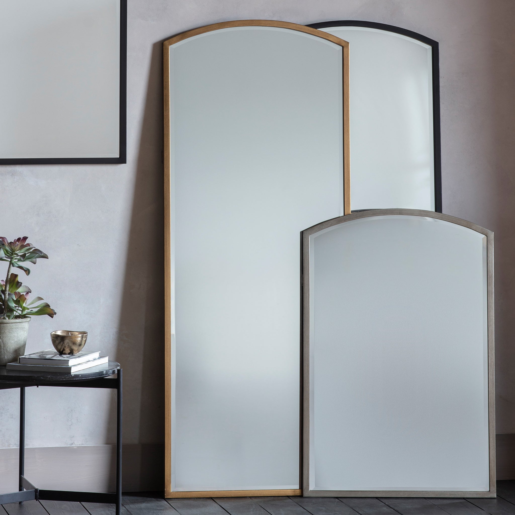 Higgs Arch Mirror Antique Gold 60 x 150 cm