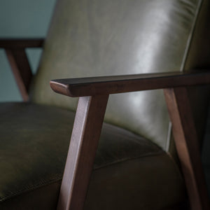 Norland Armchair Heritage Green Leather