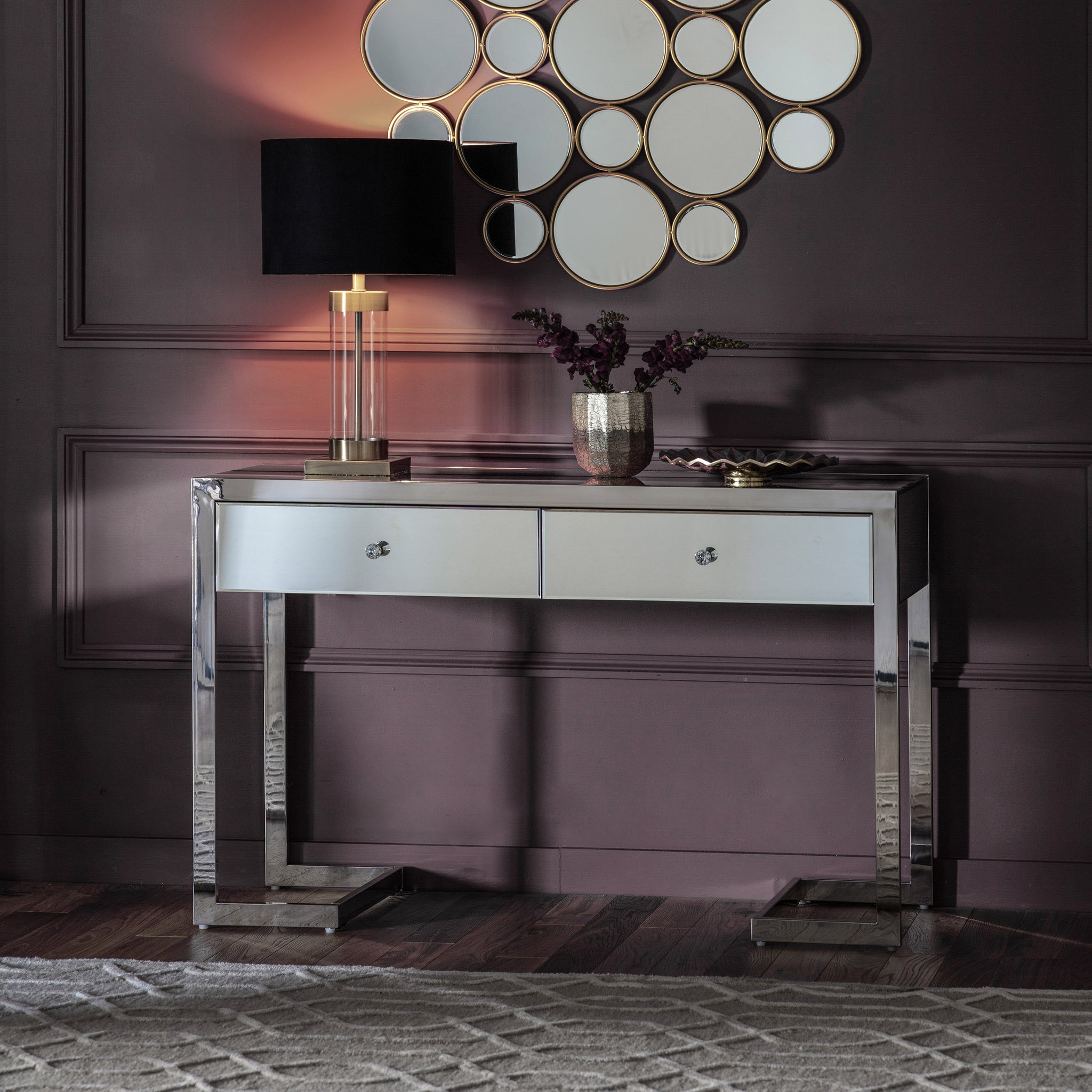 Culver 2 Drawer Mirrored Console